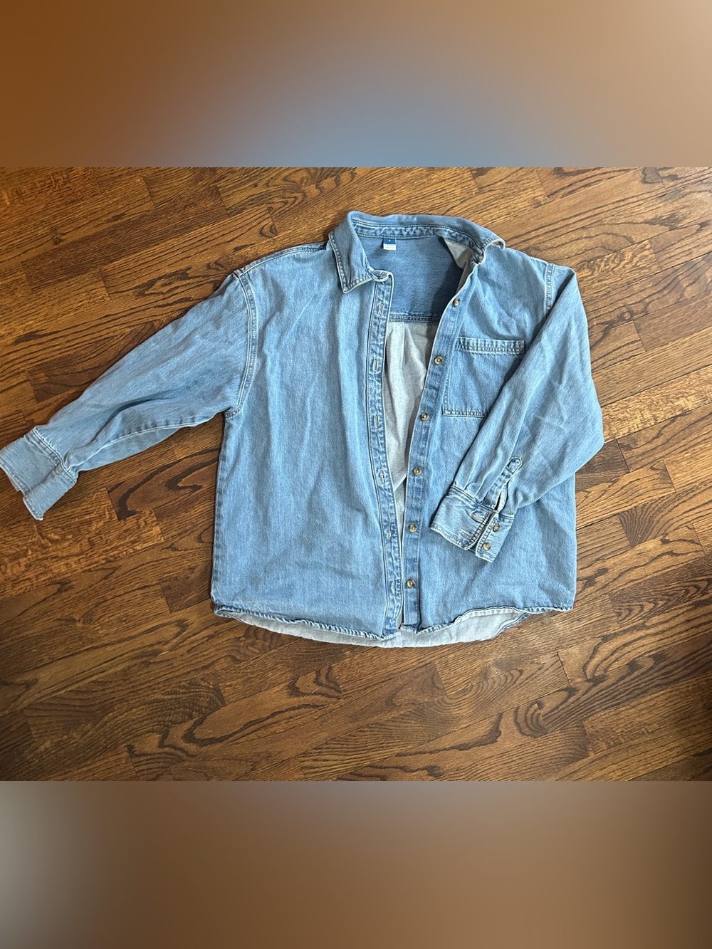 Old Navy Oversized Boyfriend Button-Down Jean Shirt